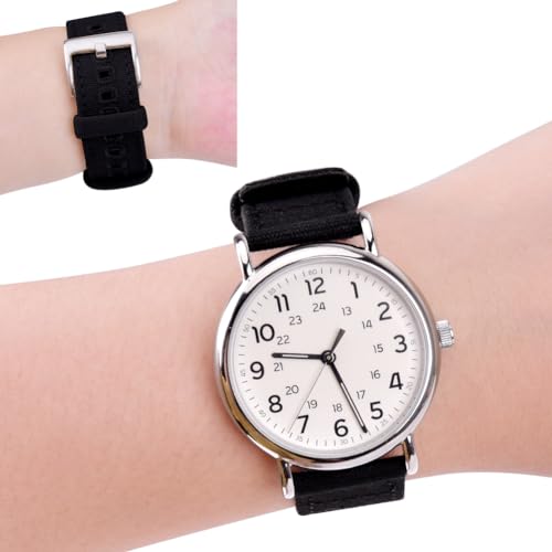 Ritche Christmas Gift Canvas Vintage Quick Release Watch Band 18mm 20mm 22mm 24mm Replacement Watch Straps for Men Women, White Elephant Gifts, Stocking Stuffers for Men, Father's Day gifts