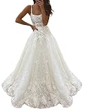 Wedding Dresses for Bride Lace Bridal Gown A Line Wedding Gowns Sleeveless Wedding Dress Ivory