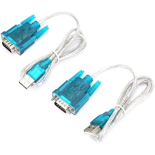 Adapter USB na RS232 2 sztuki HL-340 - kabel szeregowy 9-pinowy, pasuje do Win95/98/ME/2000/XP/Win7 32bit/64bit/Vista