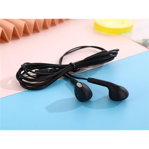 Wired in Ear Earbuds with Microphone, Stereo Deep Bass Noise Isolating Earphones, 3.5mm Jack Compatible for Smartphones Tablets Laptops