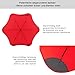 BLUNT Metro Travel Umbrella with 37” Canopy and Wind Resistant Radial Tensioning System - Red