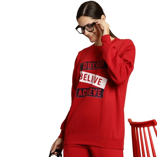 Image of Mack Jonney Printed Round Neck Cotton Fleece tracksuit Co-Ord Set for Women-MACK32760