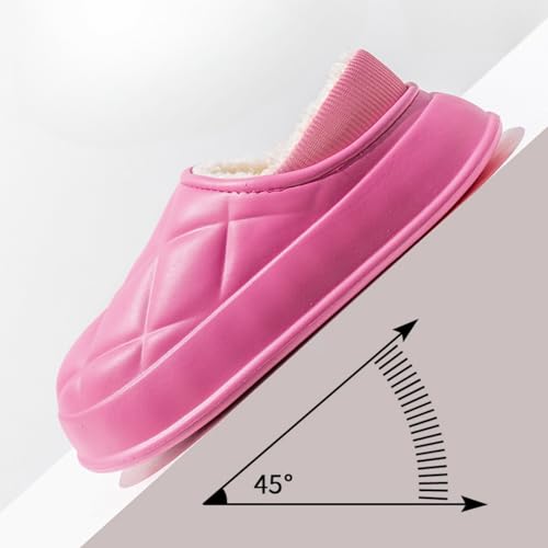 Waterproof Leather Warm Slippers - Non-Slip Indoor Outdoor Comfy Soft Slippers for Women Men4