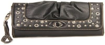 Miniatura 2 de Negro Studded Turnlock Wristlet cartera