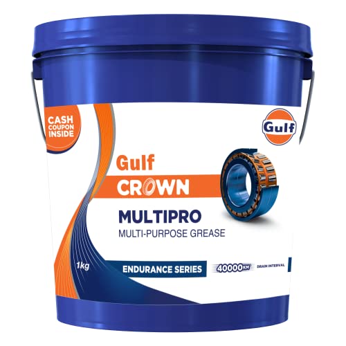 Gulf Crown MultiPro ES [1 Kg] Automotive and Non-Automotive High-Performance, Multi-Purpose Grease