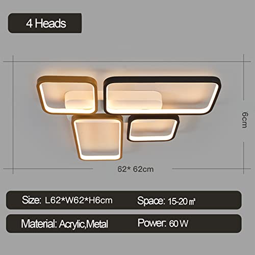 Plafonnier LED carré dimmable pour illuminer votre intérieur - 4