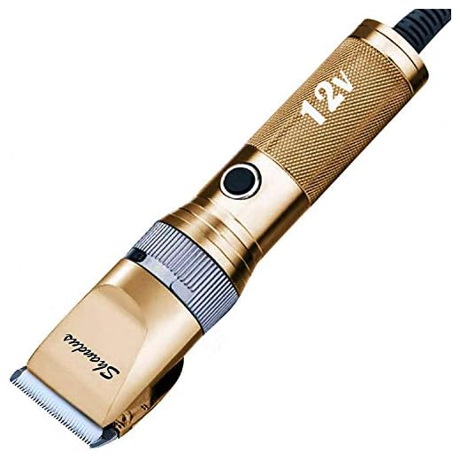 Shandus Professional Dog Clippers, Heavy Duty Pet Grooming Trimmer Rechargeable Low Noise Dog Hair Clippers with Guard Combs Brush for Dogs Cats and Other Animal