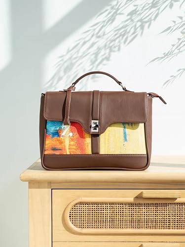 Image of ZOUK | Women's Vegan Leather | Stylish Handbag with Adjustable Strap, Top Handle |