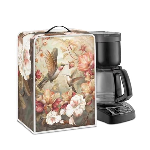 Qehuruxo Hummingbird Coffee Machine Dust Cover Waterproof Universal Barista Express Espresso Machine Cover Portable Kitchen Appliance Covers in Home Coffee Shop Office