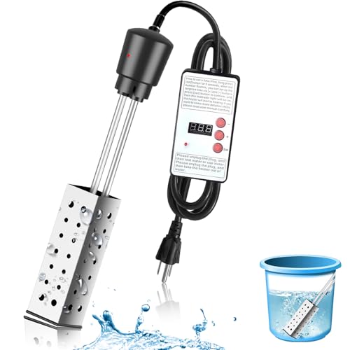 Water Heater, 2500W Warmer Immersion Heater Portable Electric Electric Immersion Water Heater with...