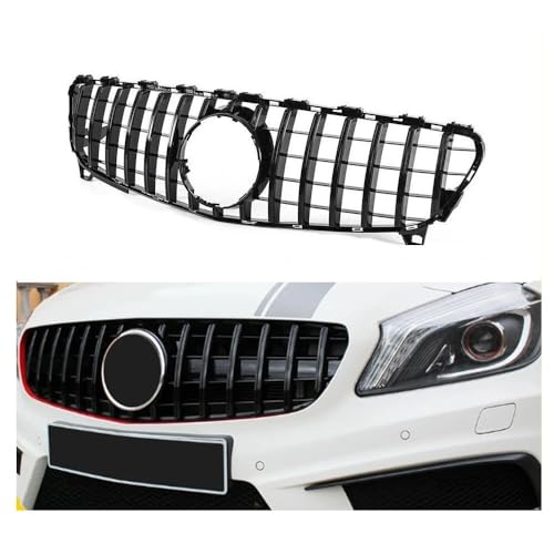 Rejilla delantera Benz Clase A W176 accesorios parachoques negro brillante 15-18 2