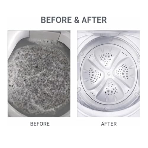 Image of Washing Machine Drum Cleaning Powder | Drum Cleaner & Descaler for Samsung Front Load & Top Load Washing Machines | Limescale Remover, Dirt & Bad Odour Cleaner | Pack of 4