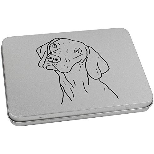Azeeda 170mm 'Vizsla Dog' Metal Hinged Tin/Storage Box (TT00122420)