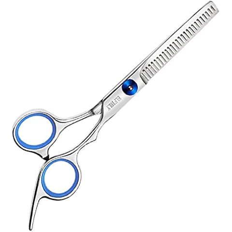 Elfirly Dog Grooming Scissors Thinning Shears for Grooming Pet Trimming Scissors for Dogs and Cats - Blue Cover