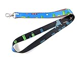 Tennada Mario Neck Lanyard with Claw Clasp | Key Holder, ID Badge Holder, Whistle Holder