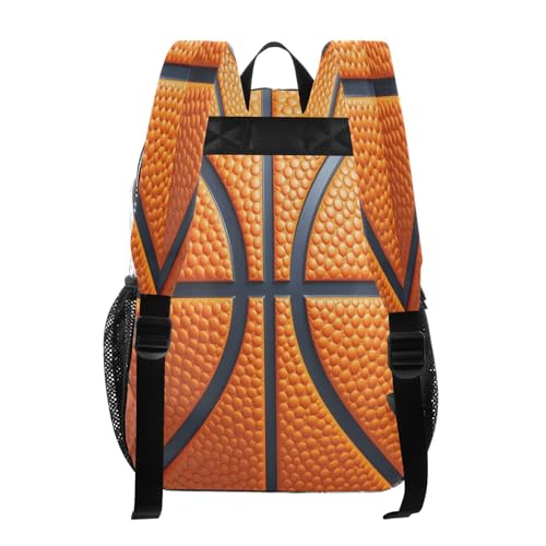 Basketball Orange Ball Clear Backpack Heavy Duty See Through Transparent PVC BookBag for Kids Boy Girl School Work3