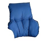 Quarry NHS Back Support Cushion | Orthopaedic Lumbar Support Cushion for Chairs, Beds and Cars | Relieves Back Pain and Spine Pressure | Hollow Fibre Fill, Royal Blue, H63xD30xW40-60cm