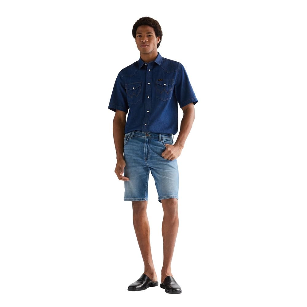 Wrangler 112377790 Texas Denim Shorts 40 Blue