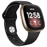 【Hecho de silicona de Alta Calidad】Oumida correa deportiva Fitbit versa 3 está hecha de silicona suave de alta calidad, sin arrugas, resistente al sudor, impermeable, suave, liviana y duradera, lo que le brinda una maravillosa experiencia de uso.