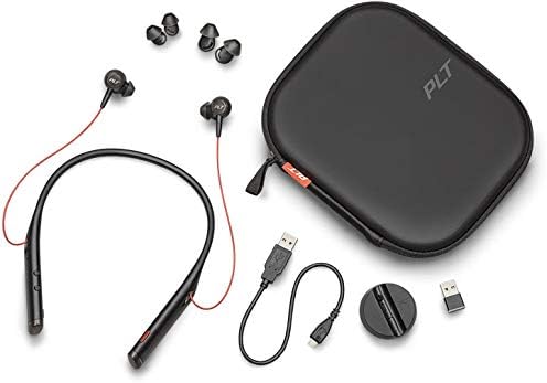 Plantronics Voyager 6200 UC Bluetooth Stereo Headset, Neckband, Dynamic Mute, Active Noise Cancelling