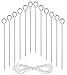 Ram-Pro Poultry Lacing Kit - Roasting Supplies Stainless Steel Food Skewers Grill Delicious Kebab Sticks, Durable Meat Rolls Steel pin for Kitchen & Dinning (2 Pack)