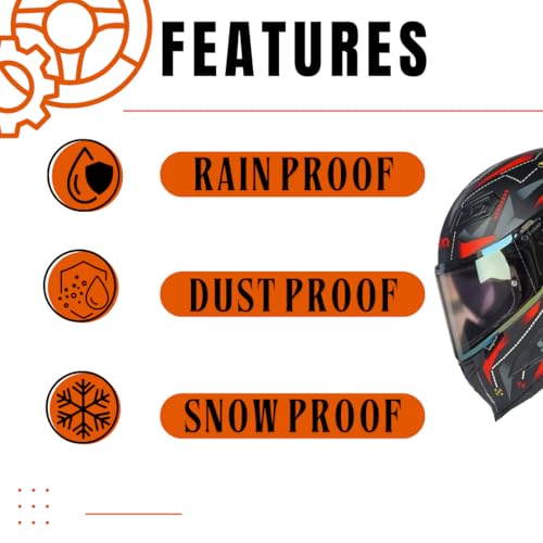 Image of Polyester Helmet Cover - Protects from Dust, Rain, Scratches | Dustproof Waterproof Lightweight and Durable Secure Universal Size Helmet Storage Bag for Motorcycles