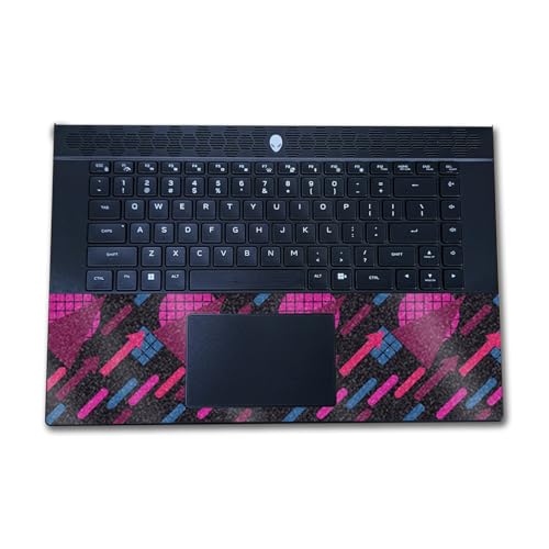 Image of Glossy Glitter Laptop Skin Compatible with Alienware M16 R2 (2024) - Magenta Globe - Premium 3M Vinyl Protective Wrap Decal Cover - Easy to Apply | Crafted in The USA by MightySkins