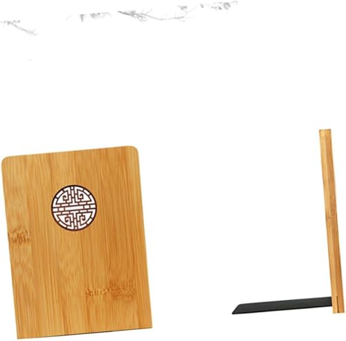 Miniatura 9 de IMIKEYA 16 sujetalibros de madera clásico Tapones de madera para libros de arte, sujetalibros de biblioteca vintage, estante de almacenamiento