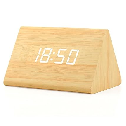 OCT 17 Wooden Wood Clock, New Version LED Alarm Digital Desk Clock Adjustable Brightness, Alarm photo OCT 17 Wooden Wood Clock, New Version LED Alarm Digital Desk Clock Adjustable Brightness, Alarm