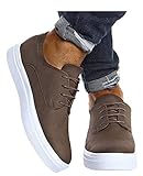 OPTIMALE PASSFORM: Die Herren Sommer-Schuhe braun passen sich ihrem Füßen optimal an. Das zeitlose Design dieser Herren weißen Sneakers sieht extrem modern und stylisch zugleich aus. Ein cooler, moderner und lässiger Herren Schuhe für Herbst, Frühling, Winter sowie Sommer.