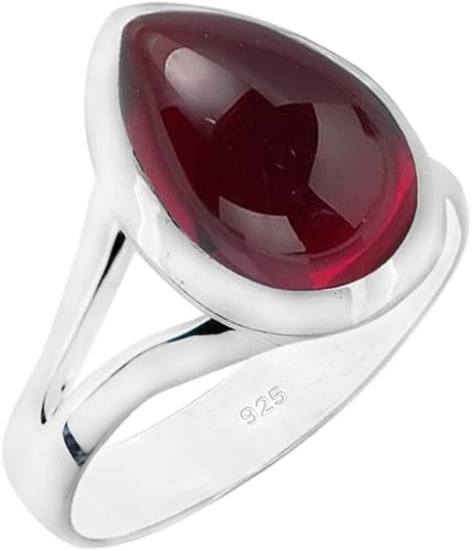 Miniatura 12 de Natural Gemstone Ring Adjustable Handmade Silver Ring Pear Shape Gemstone Ring Sterling Silver 925 Handmade Jewelry