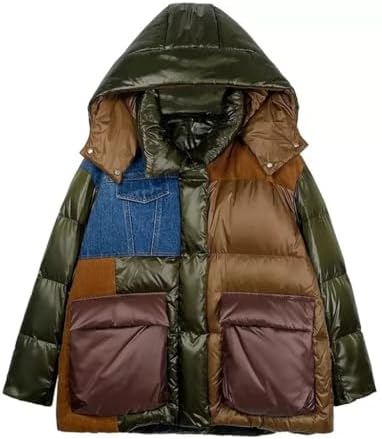 Winter Denim Sewing Down Jacket Thickened Coat Ladies Casual Loose image 5