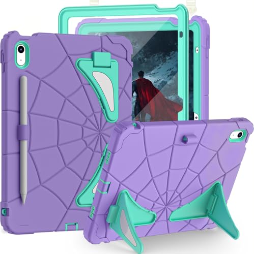 Étui antichoc pour iPad 10e et 11e génération avec protège-écran violet