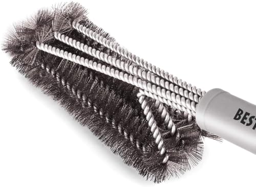 Best BBQ Grill Brush Stainless Steel 18' Barbecue Cleaning Brush w/Wire Bristles & Soft Comfortable Handle - Perfect Cleaner & Scraper for Grill Cooking Grates