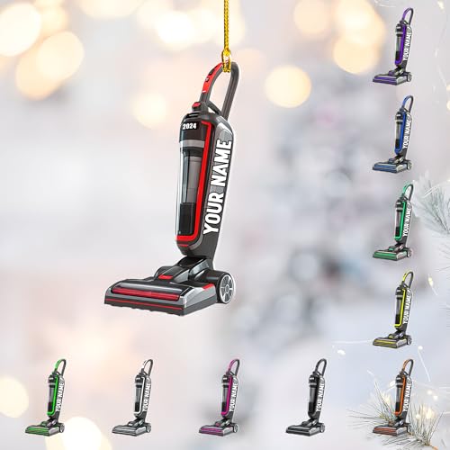 Customized Vacuum Cleaner Christmas Ornament, Cleaning Tools Ornament for Christmas Tree, Gift for Housewife Housekeeper, Holiday Xmas Tree Hanging Decor for Mom Woman Wife