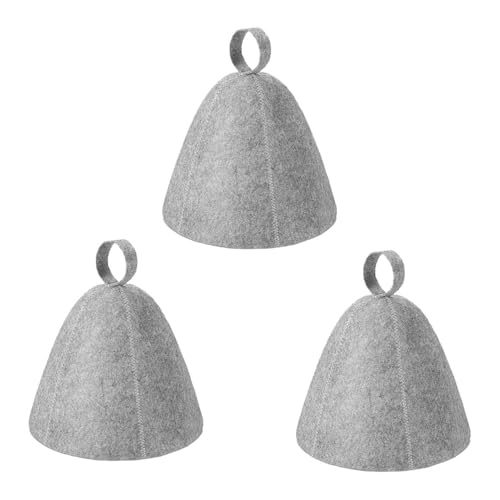 Capucha De Sauna De Fieltro De 3 Piezas, Capucha De Secado De Cabello Absorbente Simple, Capucha De Sauna De Vapor, Accesorios Para Sala De Vapor