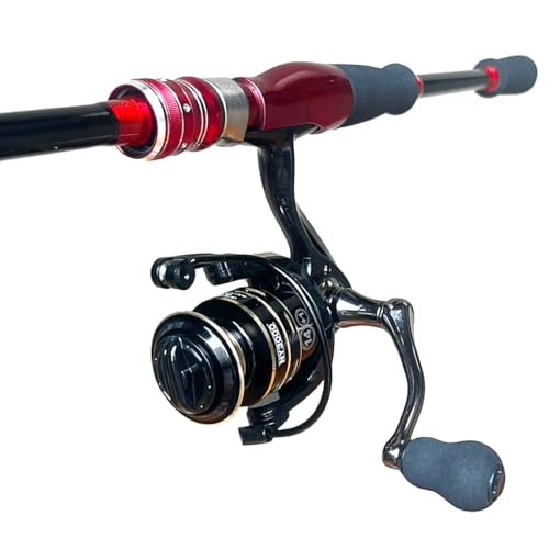 MARURI, KIT DE PESCA ULTRA LIGHT MOLINETE 3000 15 ROLAMENTOS VARA 1.80M - 2-6LB - 2 PARTES COR:VERME