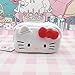 Akutoer Cartoon Cosmetic Bag With Zipper,Kawaii Plush Makeup Bag,Cute Brush Organizer Toiletry Bag for Women Girls (Cat White)