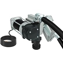 BLACKHORSE-RACING 12V Gasoline Fuel Transfer Pump Kit, 15 GPM / 57 LPM Self-Priming Fuel Pump, 14 FT Discharge Hose, Suction Tube, Manual Nozzle, for Gasoline Diesel Kerosene Mineral Spirits