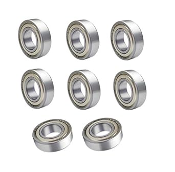 Invento 8pcs 6001 ZZ 12x28x8mm for 12mm Rod Radial Ball Bearings- Robotics/DIY Projects