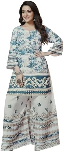 EarthLoom Co-ord Set for Women, Long Sleeves Turkish Cord set, Floral Print Ethnic Casual Festive Style,Wear as Causal Par...