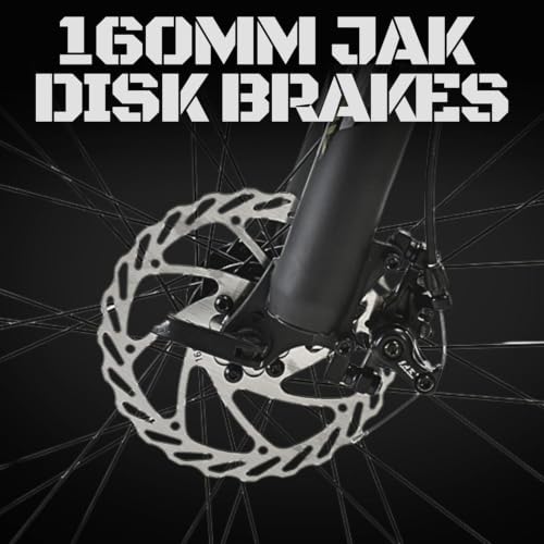 Image of FitTrip Super Dominator 21 Speed Mountain Bike, 26 Inch Stunt MTB Cycle with Imported Double Crown Suspension and Jak 7 Dual Disc Brakes, Single Speed Bicycle for Men (British Racing Green)