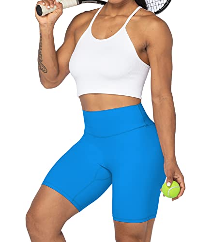 Image of Sunzel No Front Seam High Waist Biker Shorts for Women, Squat Proof Yoga Workout Gym Bike Shorts