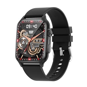 Smart Watch for Men Women, 1.96″ Large Display with Heart Rate, Blood Pressure, Oxygen, Sleep Monitor, Fitness Activity Tracker Smartwatch with 100 Sport Modes, IP67 Waterproof for iOS Android (Black)