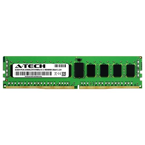 Image of A-Tech 32GB DDR4 2933MHz PC4-23400 ECC RDIMM 1Rx4 Single Rank 1.2V ECC Registered DIMM 288-Pin Server & Workstation RAM Memory Upgrade Module (A-Tech Enterprise Series)