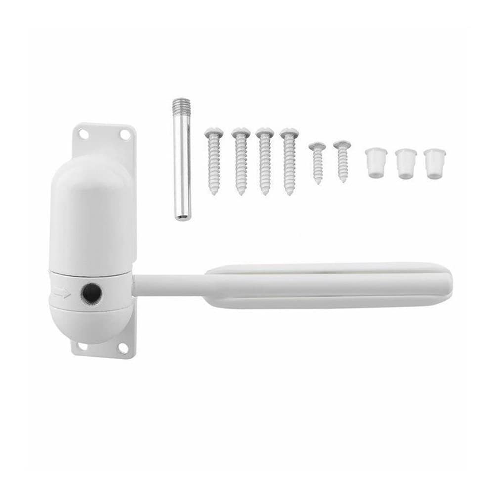 Nvsfzgiyg One Color Door Automatic Closer New Adjustable Stainless Steel Spring Silver Tone Strength For Home Office Fire Rated Gate Shielded Closers