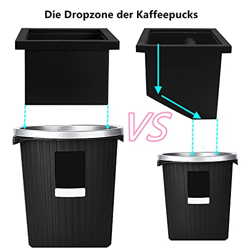 Foto von OTMIW Abklopfkasten für Theken und Arbeitsflächen - Sudschublade Abklopfbehälter Abschlagkasten Knockbox,unten offener Stil,entleeren des Kaffeesatz (Trapezoid)