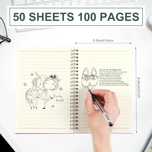 Image of Yahenda Spiral Notebook Bulk A5 College Ruled Journals Notebooks Lined 8.3 x 5.5 Inch Note Books Writing Thick Paper Notebook for Christmas Office Business School Gifts Supplies(Trendy Colors, 6 Pcs)