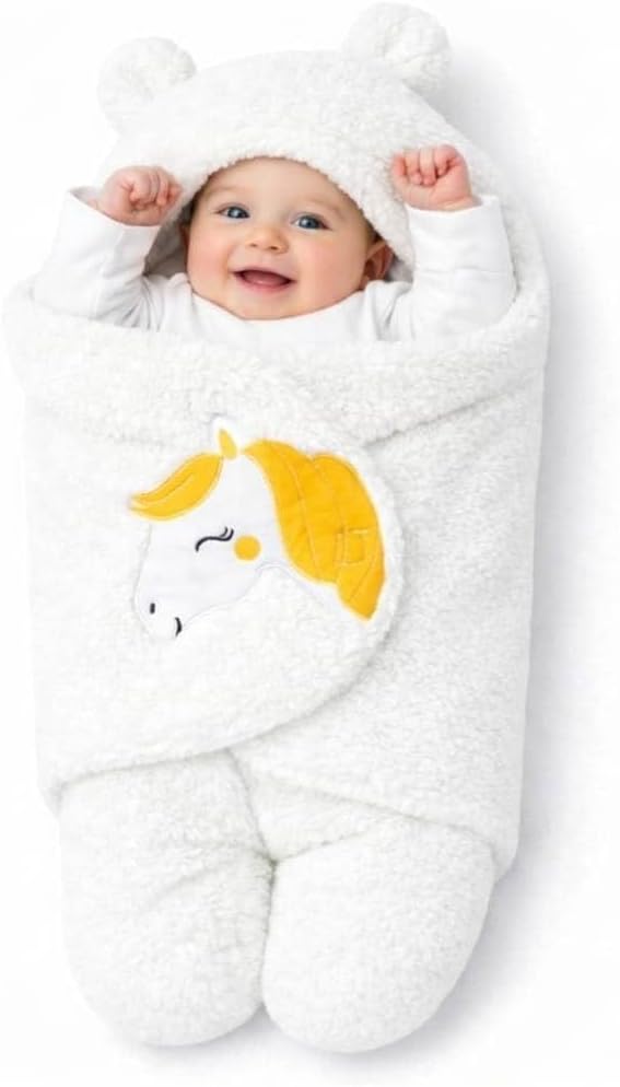 BRANDONN Baby Blanket Newborn Gift Pack of Swaddle Wrapper, 0-9 Months, Length 68 cm x Width 68 cm