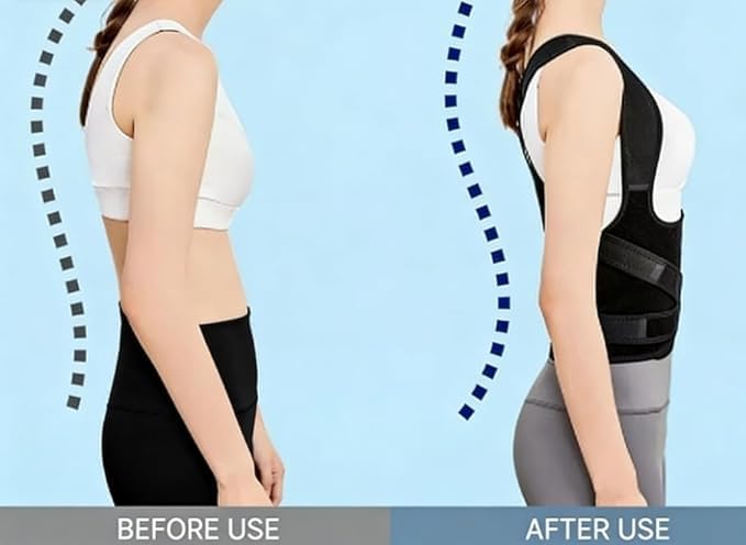 Back Brace Posture Corrector for Women and Men Back Posture Corrector Women Back Posture Corrector for Men Back Brace for Posture (Black, Medium)